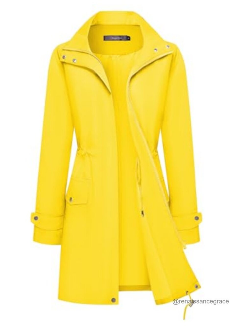 Waterproof Rain Jacket Hooded Trench Coat Lightweight Windbreaker